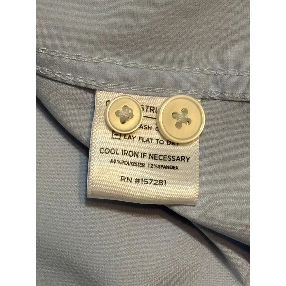 Mizzen+Main Leeward Dress Shirt Mens Medium Blue Classic Performance Button Up - Picture 4 of 10